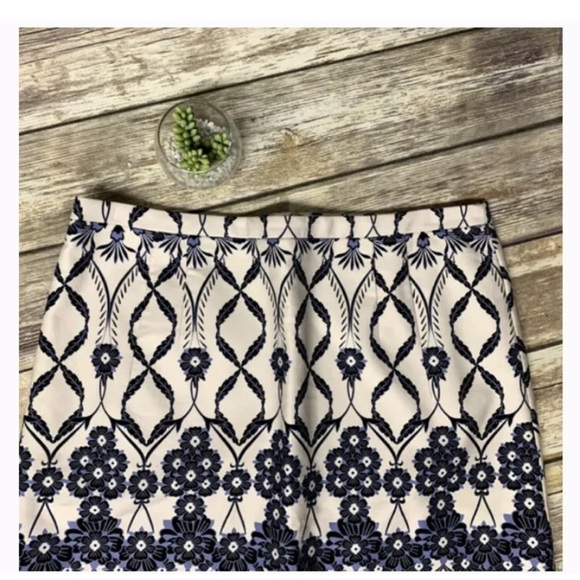 5️⃣for💲25 J Crew Trellis Floral skirt Blue - Picture 4 of 5